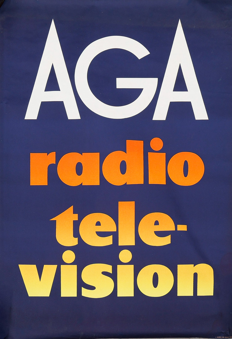 AFFISCH, Aga radio television, 1955.