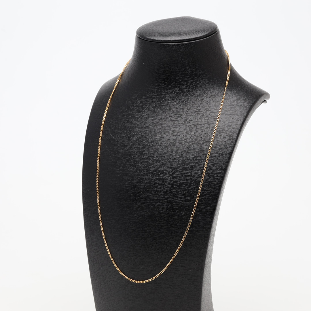 KEDJA, pansar, 18K guld, vikt ca 4 gram.