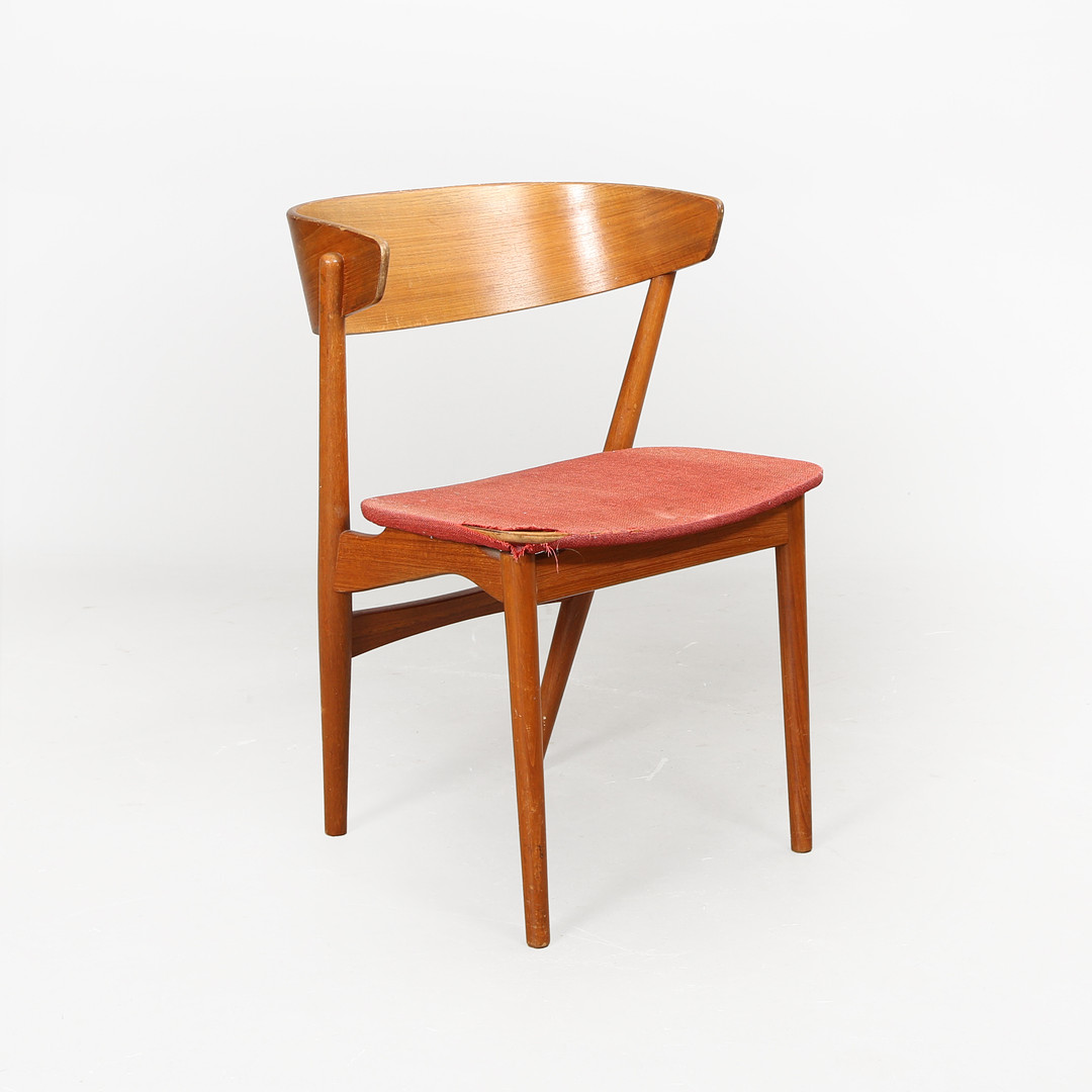 HELGE SIBAST. Stol af teak, model 7, 1950'erne.