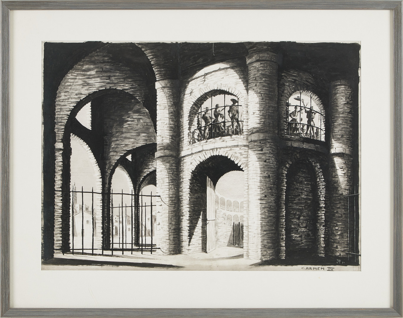 JEAN-PIERRE PONNELLE (1932-1988). ''Carmen IV'', gouache, monogam signerad -71.