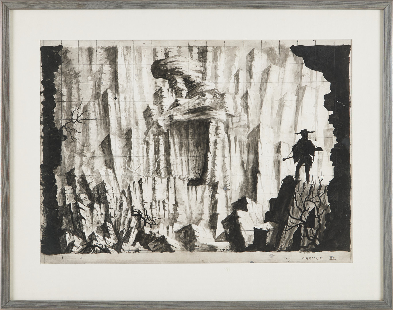 JEAN-PIERRE PONNELLE (1932-1988). ''Carmen III'', gouache, monogam signerad -72.
