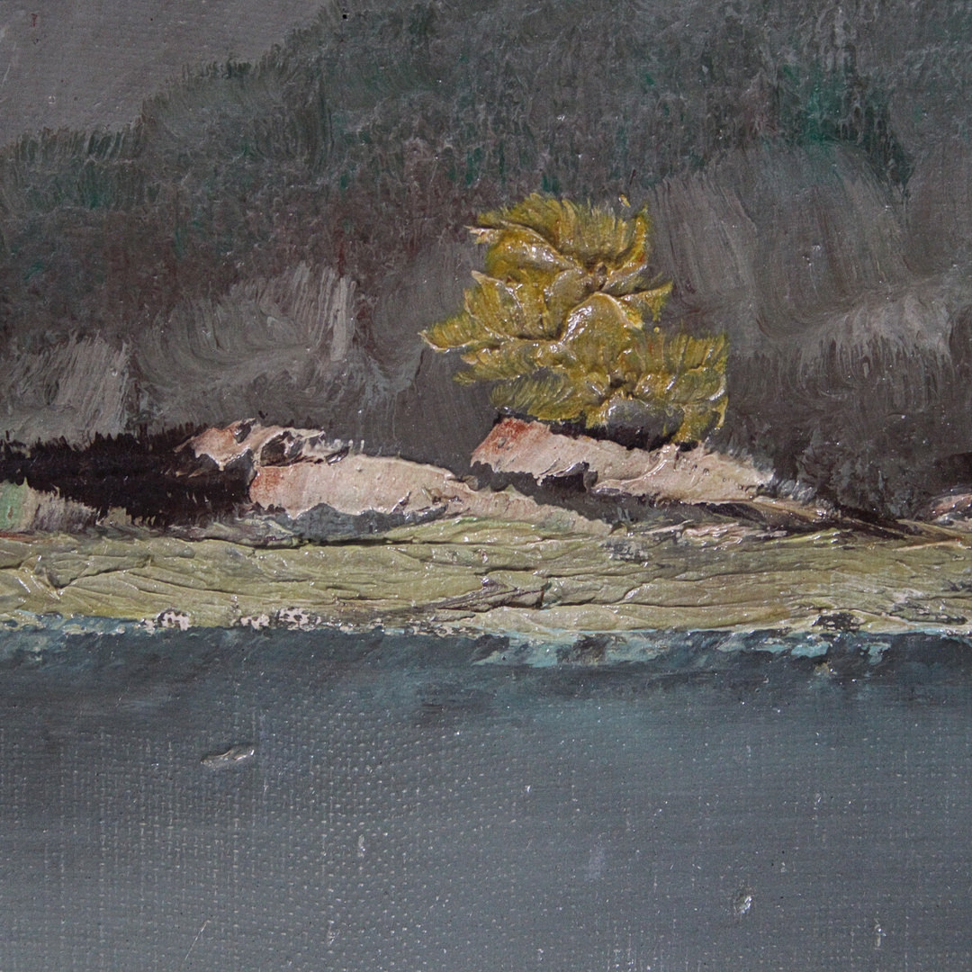 WILLI HABERER. 'Bergsee', Öl auf Leinwand.
