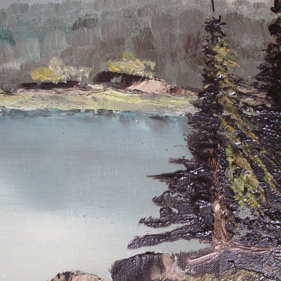 WILLI HABERER. 'Bergsee', Öl auf Leinwand.