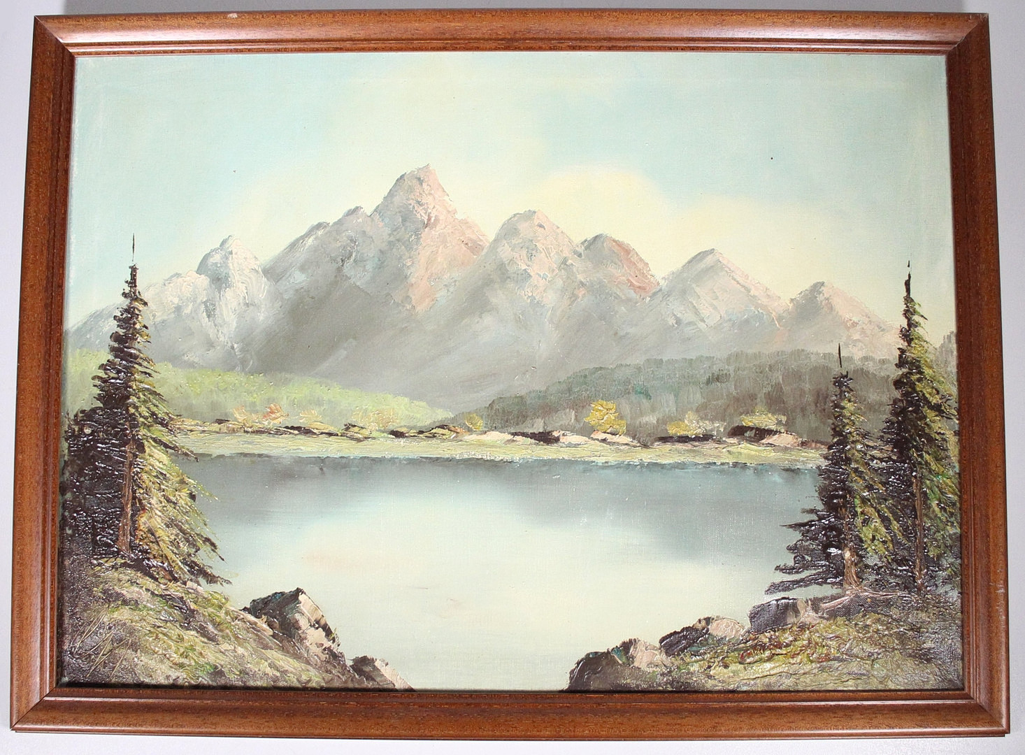 WILLI HABERER. 'Bergsee', Öl auf Leinwand.