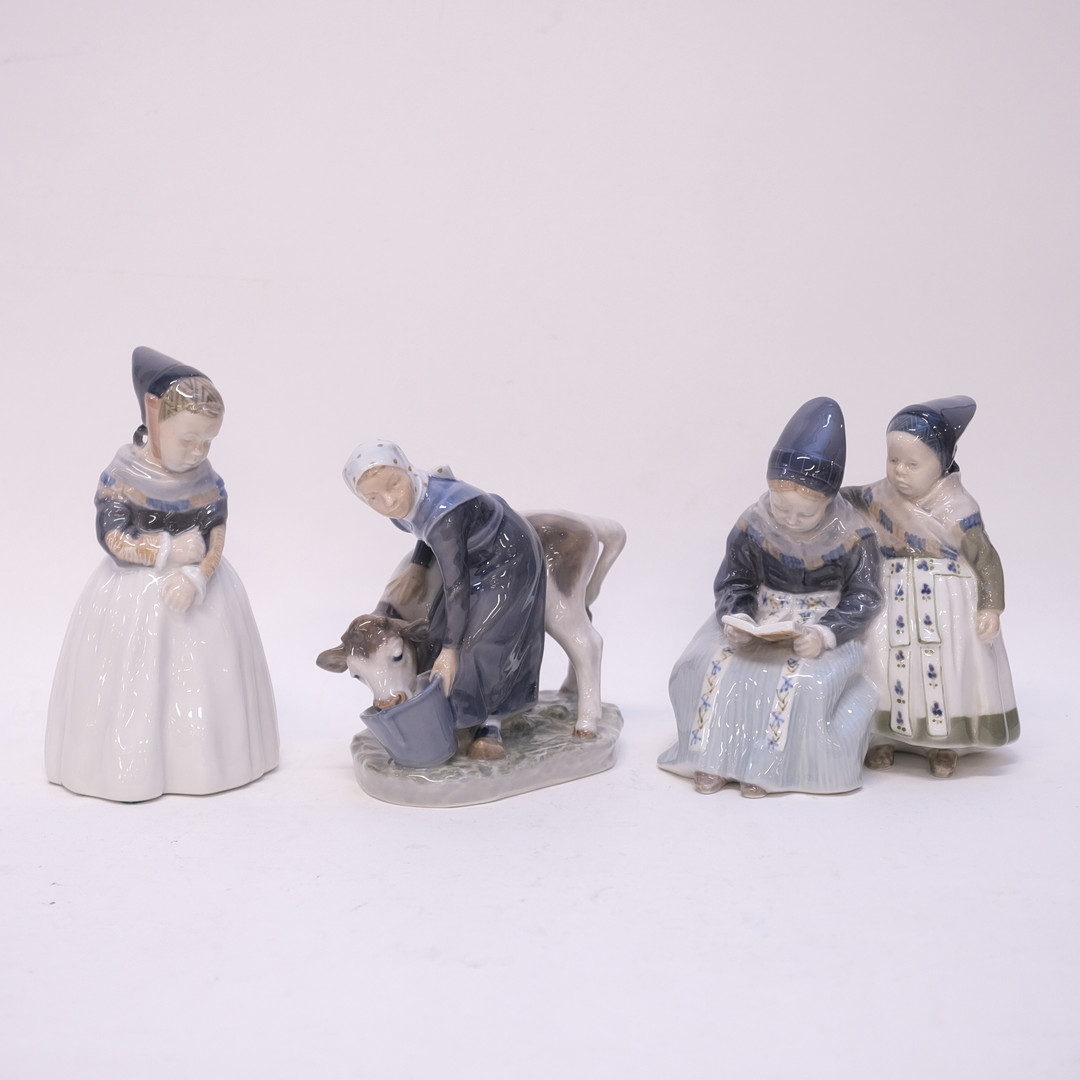 LOTTE BENTER. ROYAL COPENHAGEN, TRE FIGURINER.