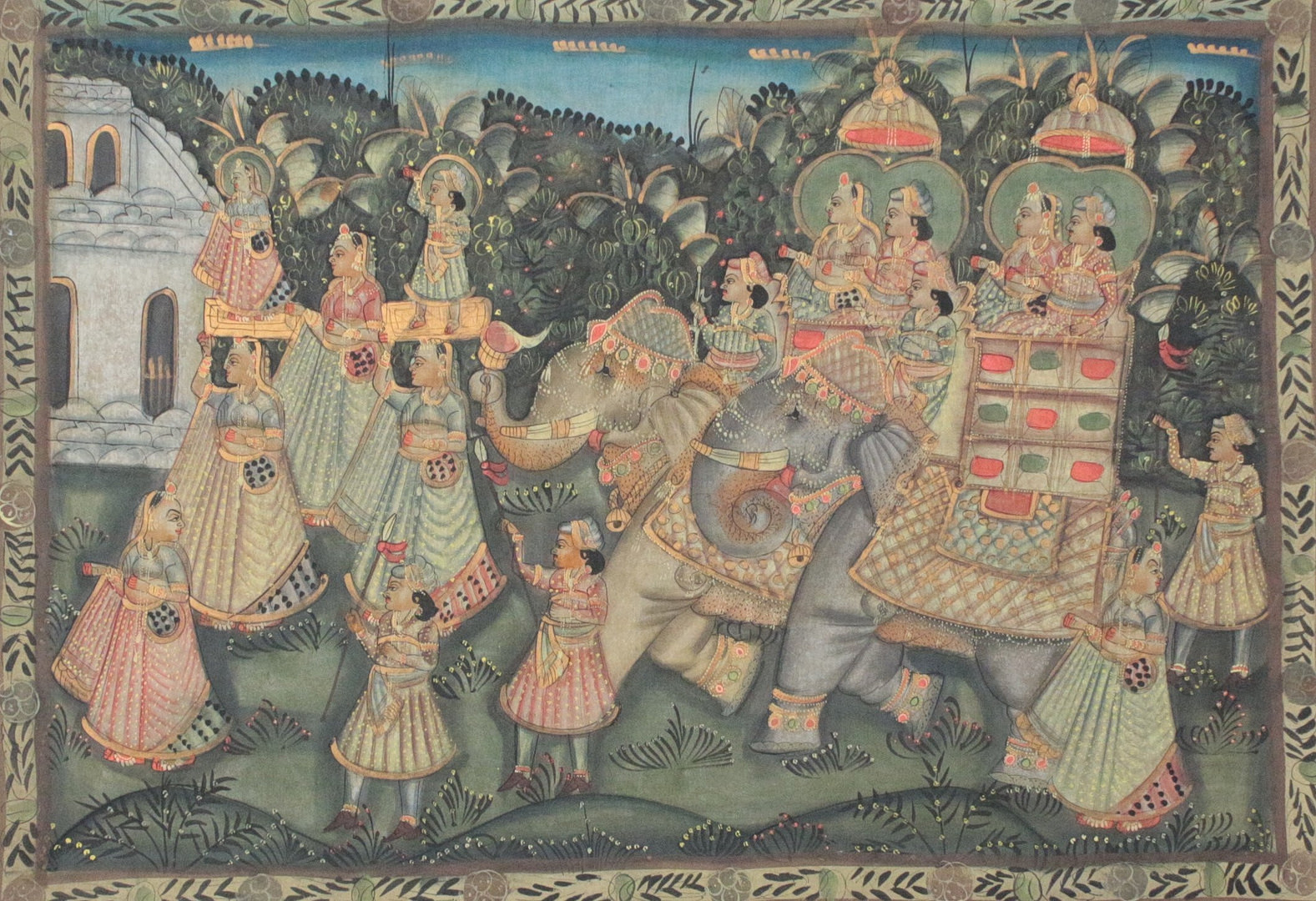 Indische Seidenmalerei.