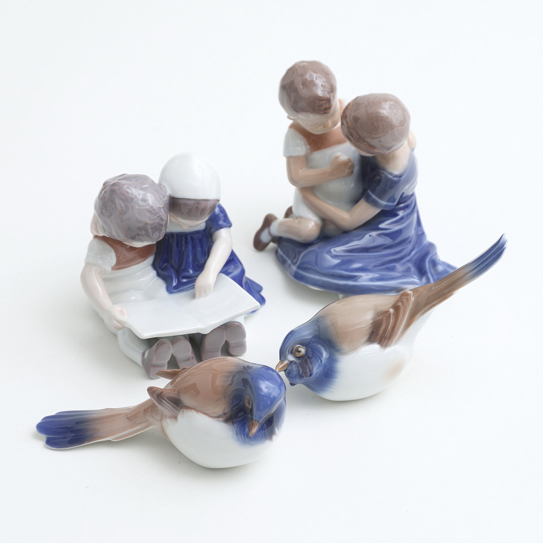 FIGURINER, 4 st, porslin, Bing & Gröndahl, Danmark.