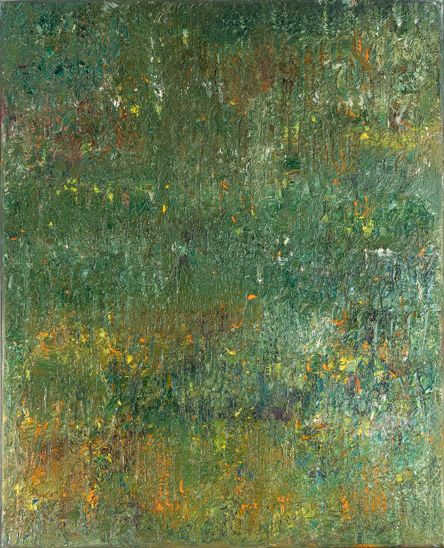 LAJOS FLESSER. "Shadow in the forest", olja på duk.