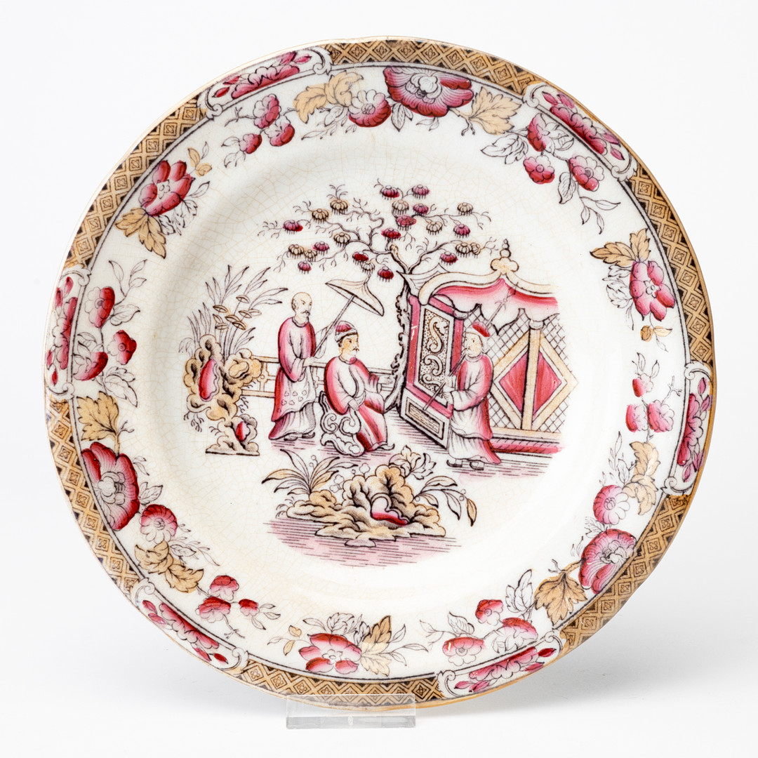 TALLRIKAR, 9 st, flintgods, "Celestial", Gustavsberg, 18/1900.