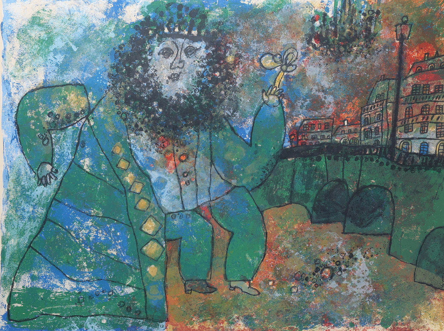 THEO TOBIASSE. Lithografi signerad, 113/300, Le roi, 1927-2012.