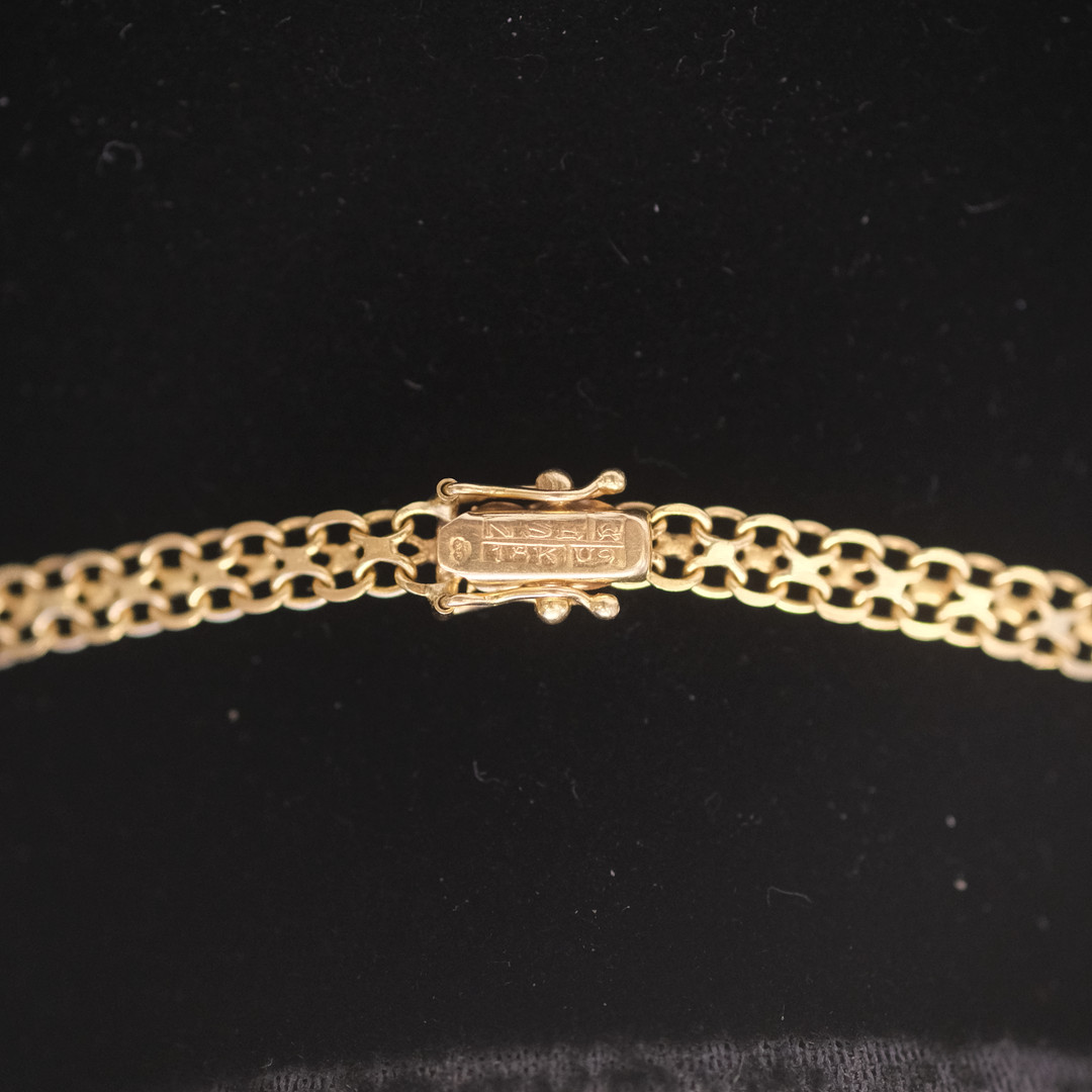 COLLIER, DOSERAD X-LÄNK, 18K GULD.