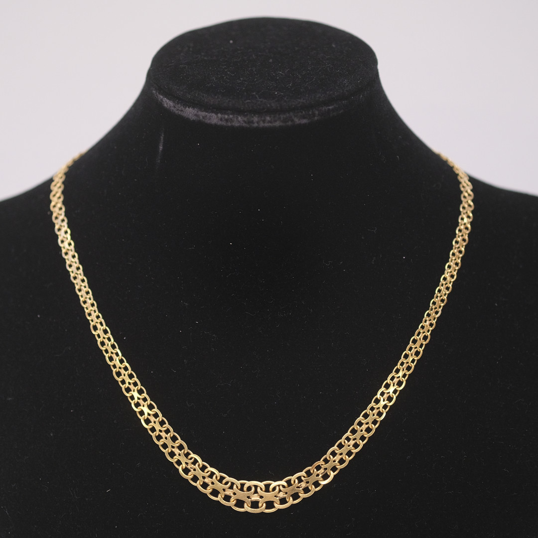 COLLIER, DOSERAD X-LÄNK, 18K GULD.