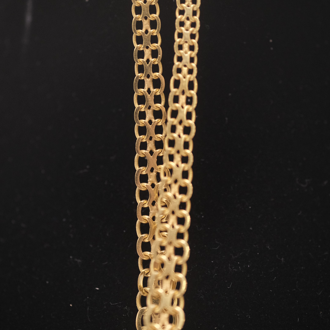 COLLIER, DOSERAD X-LÄNK, 18K GULD.