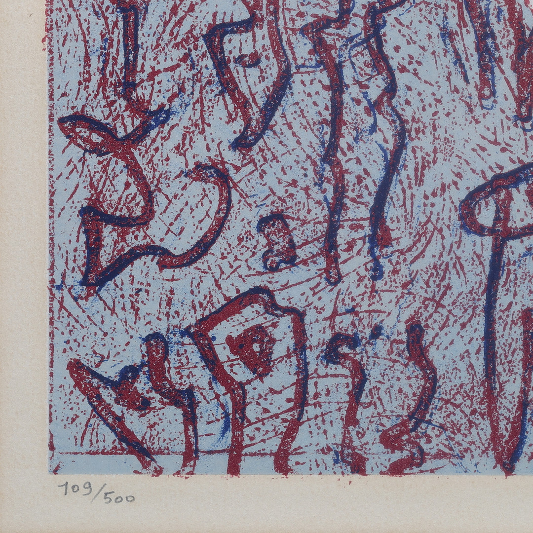 MAX ERNST. “Grand palais”, litografi i färg, signerad, 109/500.