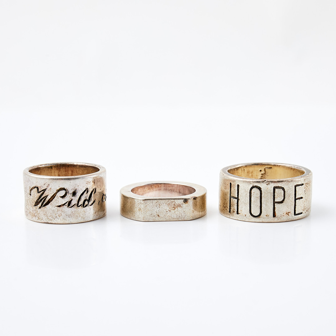 EFVA ATTLING, halsband, 2 st, ringar, 3 st, sterlingsilver.