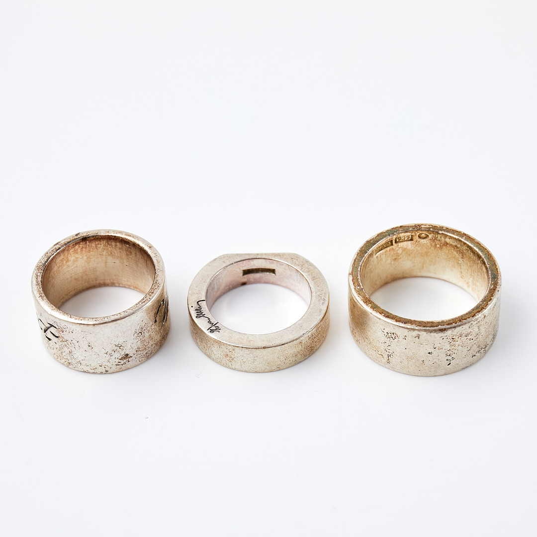 EFVA ATTLING, halsband, 2 st, ringar, 3 st, sterlingsilver.