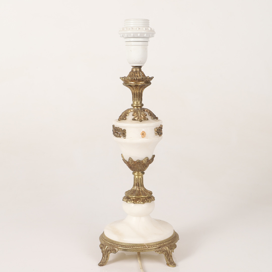 BORDSLAMPA, förgylld metall / sten, Spanien, 1900- / 2000-tal.