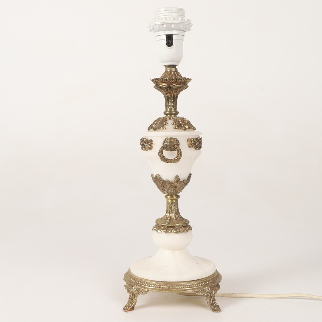 BORDSLAMPA, förgylld metall / sten, Spanien, 1900- / 2000-tal.