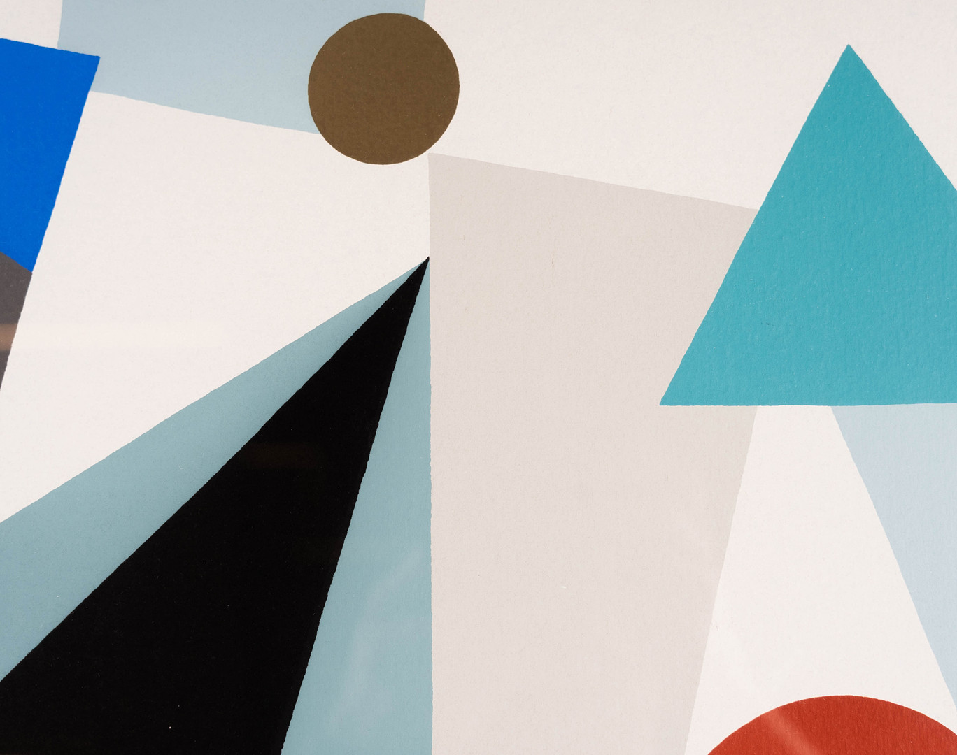 CLAES-GÖRAN KALRSSON. Färgserigrafi, "Havet" signerad, numrerad 160/200, geometrisk komposition.