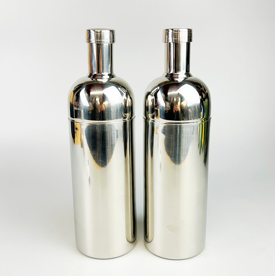 TWO COCKTAIL SHAKERS.