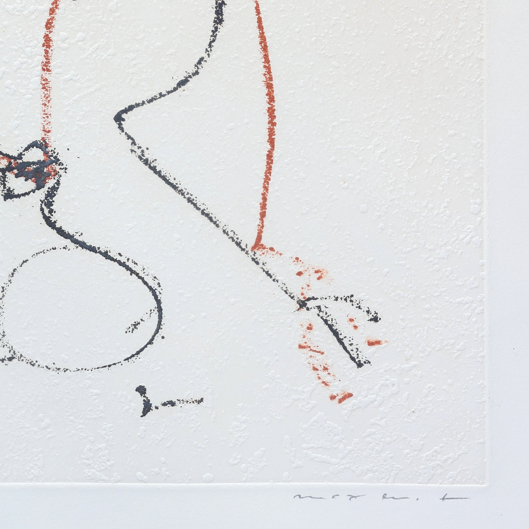 MAX ERNST, "Liebespaar", litografi, signerad, Max Ernst, numrerad 57/99.