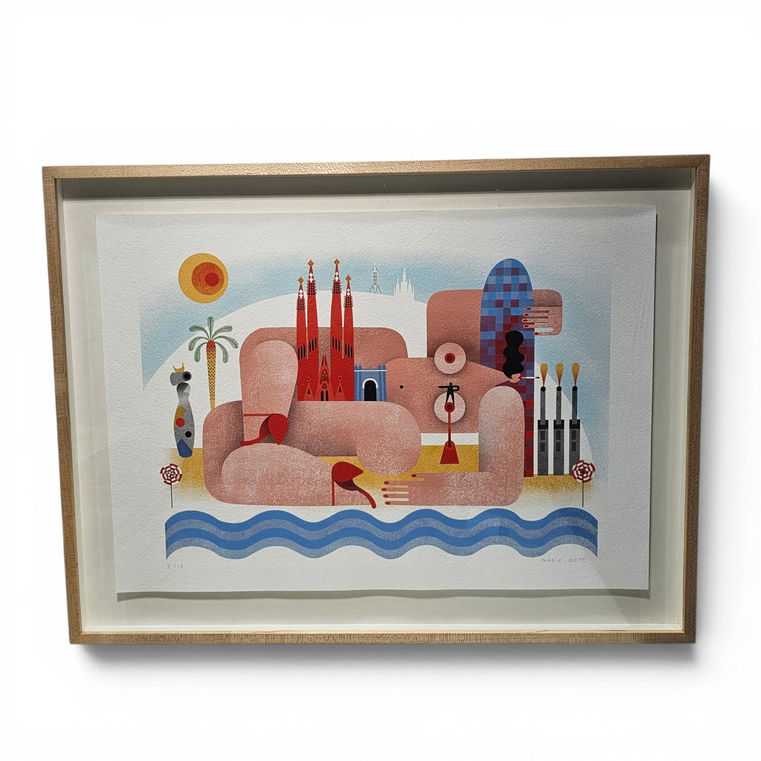 MARÍA CORTE MAIDAGAN (1983). Barcelona. Litografia en color sobre papel. Firmada y numerada a lápiz 2/10.