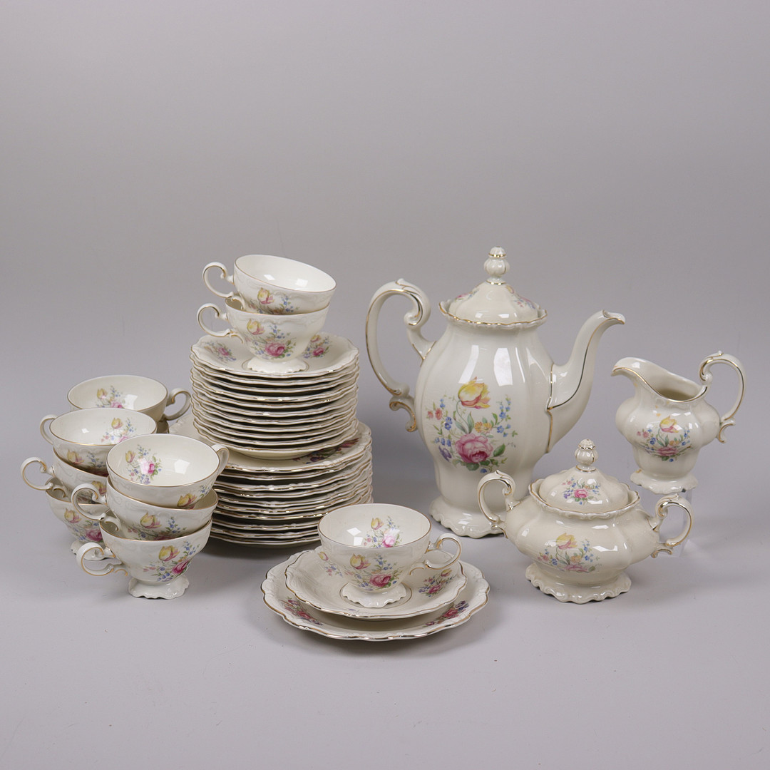 KAFFESERVIS, "Pompadour", Rosenthal, 24 delar.