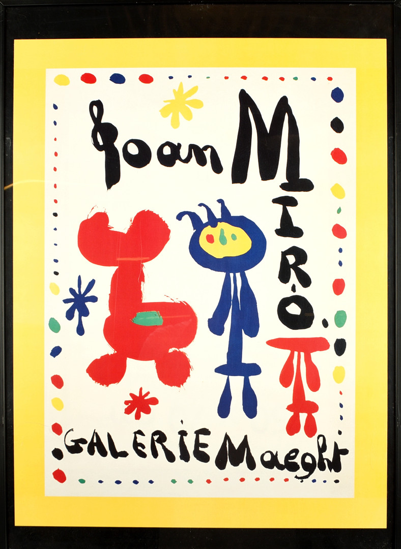 JOAN MIRÒ. UTSTÄLLNINGSAFFISCH, 1900-tal.