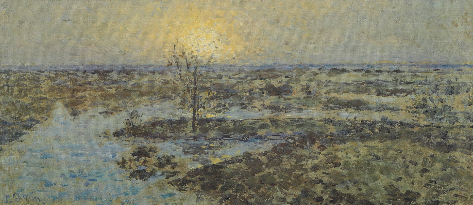 PER EKSTRÖM. Efter. Oljetryck på duk, Master Art, "Gösslunda Alvar", signerad i trycket, 1900-talets första kvartal.