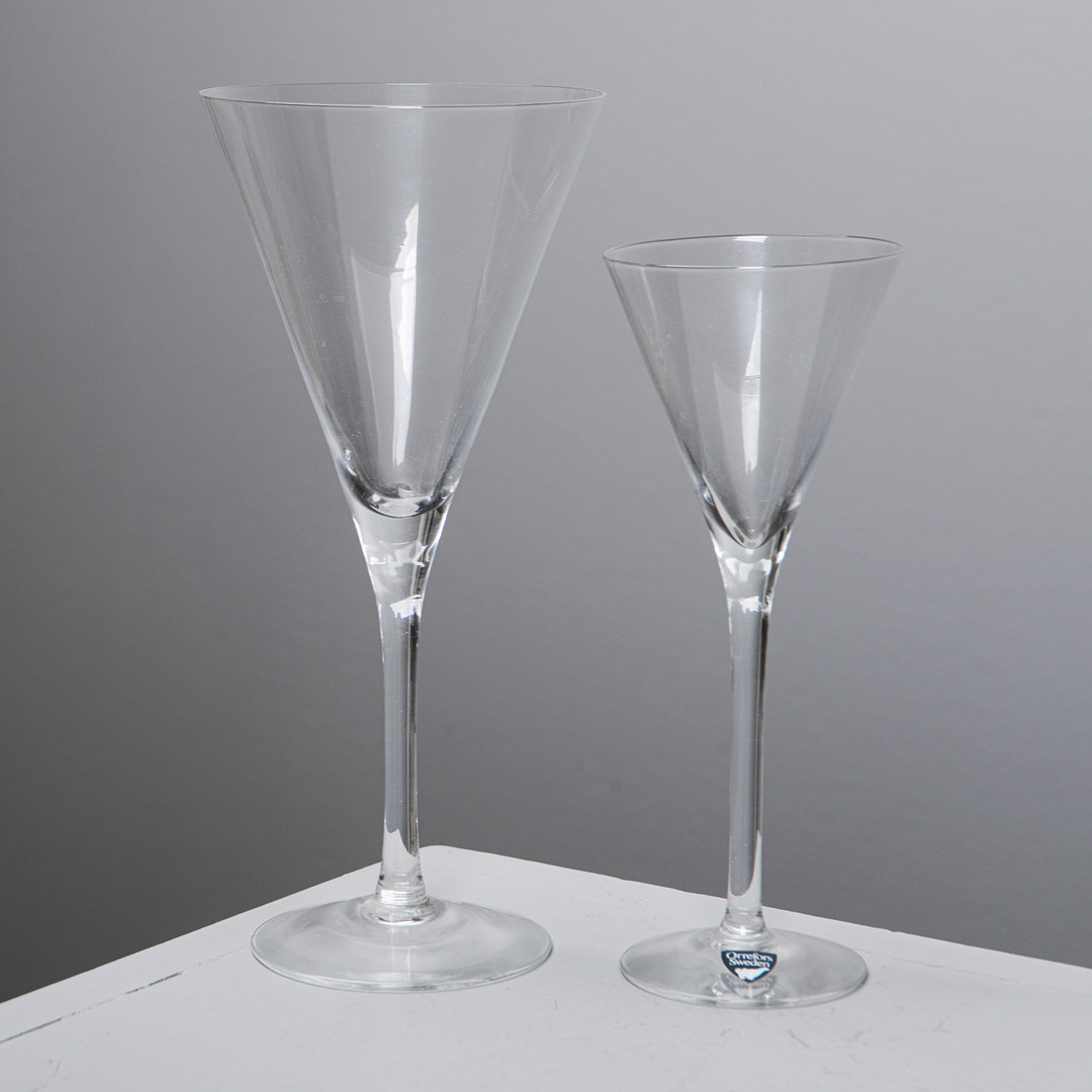 OLLE ALBERIUS. "Victoria", likörglas & vinglas, 6+5, Orrefors.
