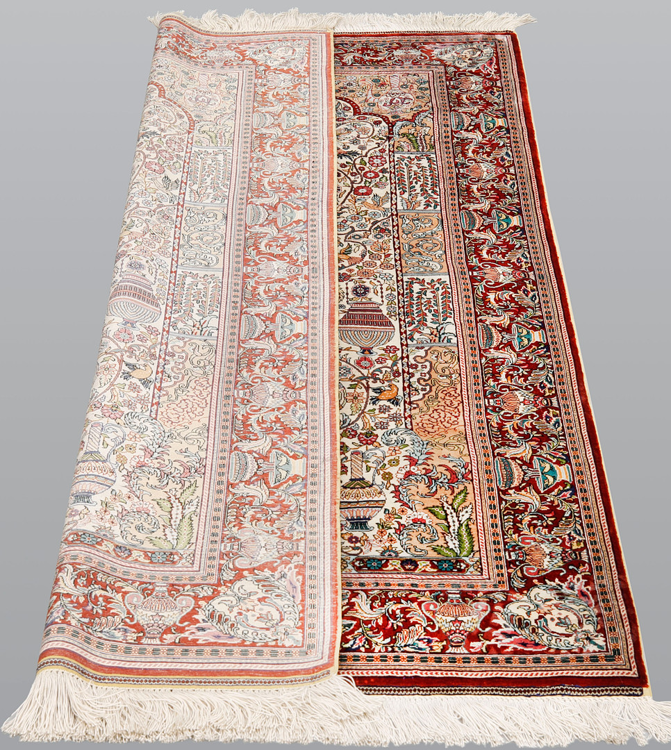 MATTA. Figural Orientalisk silke, ca 1.000.000 knutar / kvm, 155 x 93 cm.
