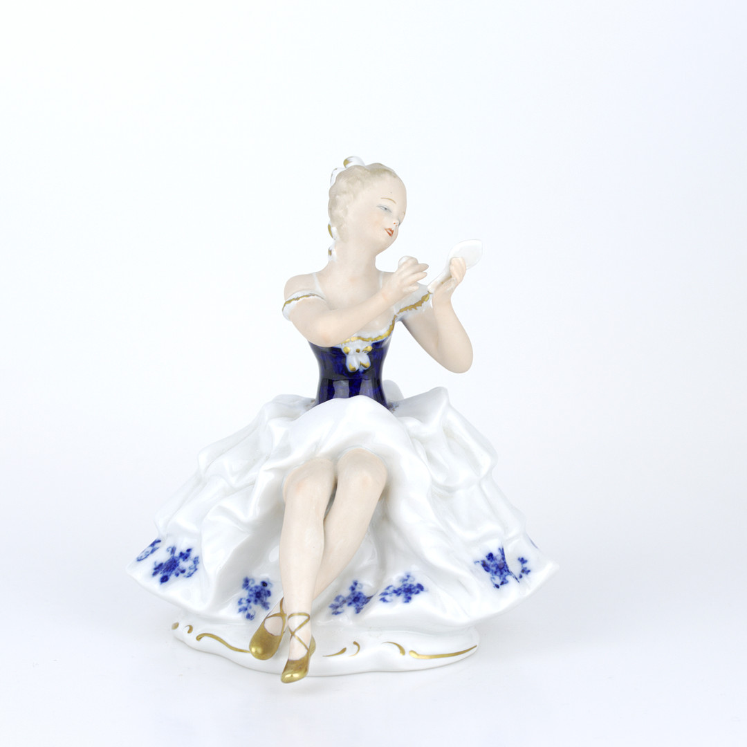 FIGURIN, ballerina, porslin, Wallendorf, Tyskland.
