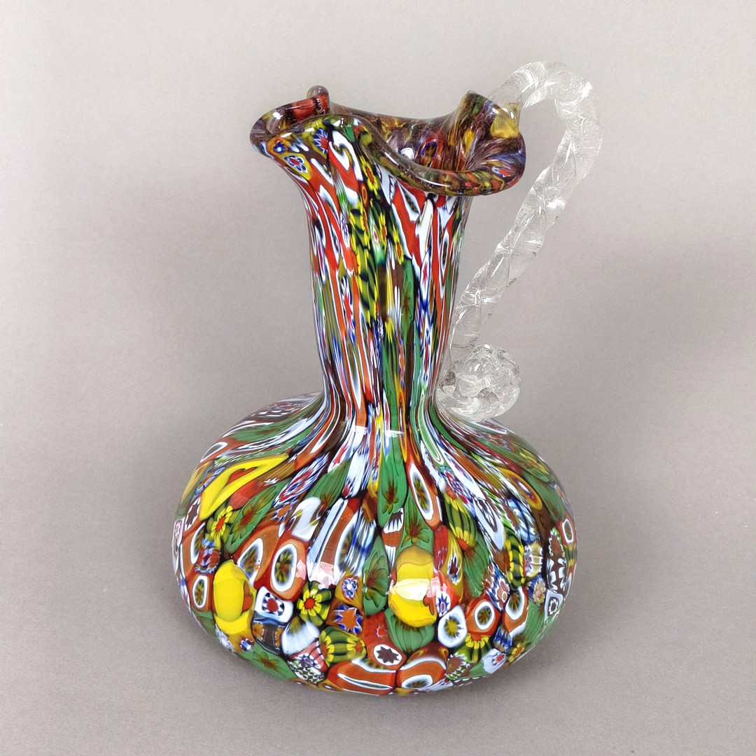 MILLEFIORI-HENKELKRUG - wohl Murano / Venedig, Italien, 2. Hälfte 20. Jh.