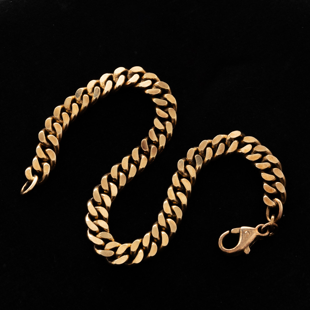 ARMBAND, Pansarlänk, Förgyllt sterlingsilver.