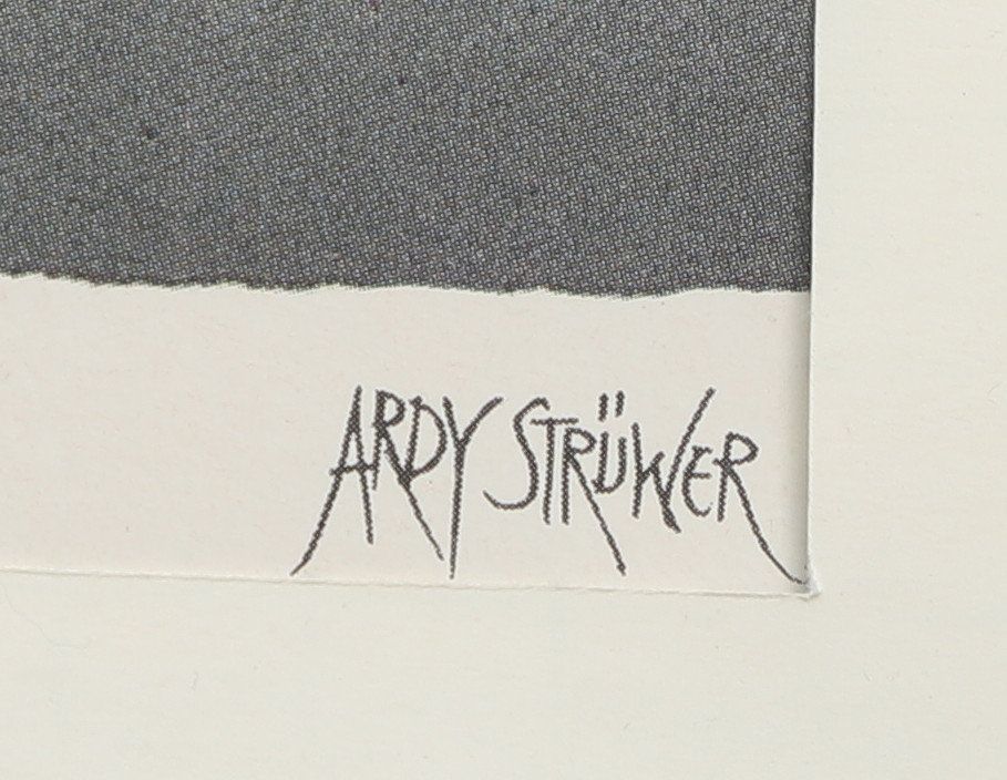 ARDY STRÜWER. Efter. Offsettryck, "Hommage á Charlie Parker", tryckt signatur.