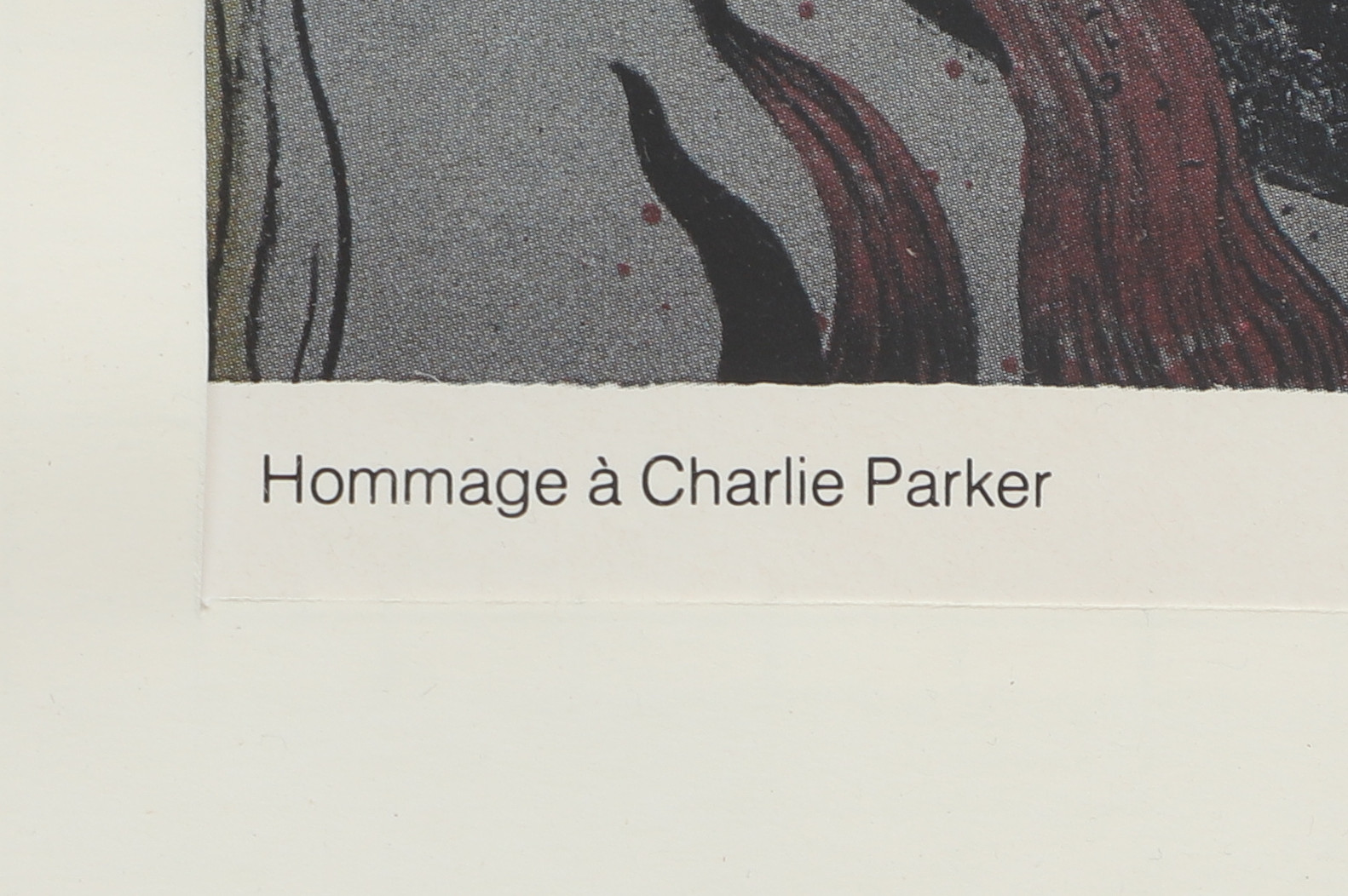 ARDY STRÜWER. Efter. Offsettryck, "Hommage á Charlie Parker", tryckt signatur.