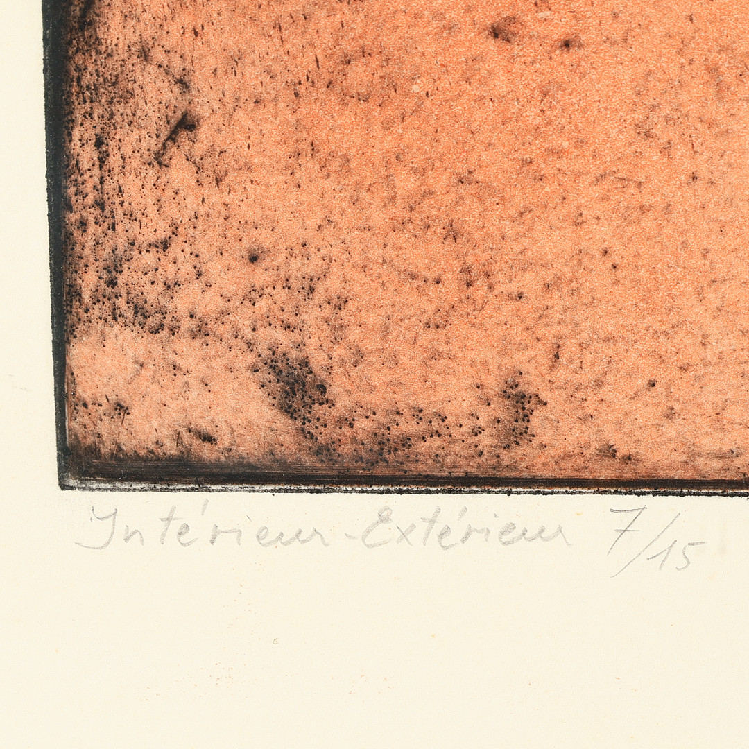 ALBERT BITRAN ( 1931 - 2018). Interieur -Exterieur . Sign. Bitran, 1974 Litografi i farver.