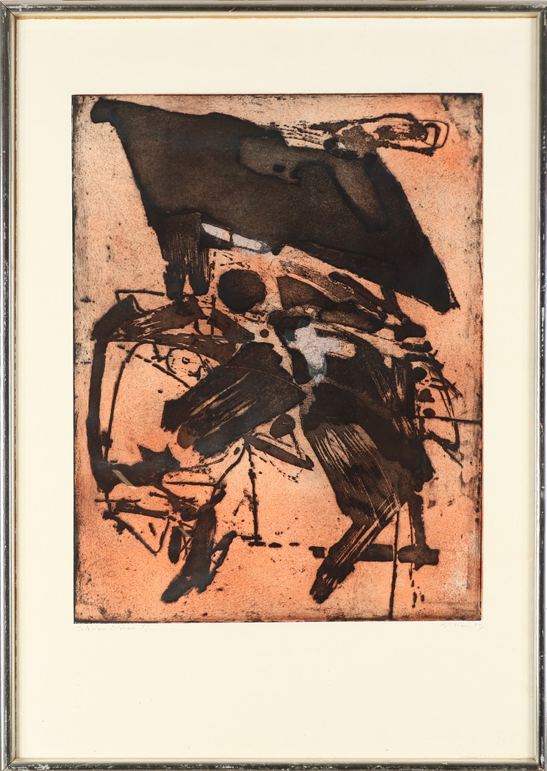 ALBERT BITRAN ( 1931 - 2018). Interieur -Exterieur . Sign. Bitran, 1974 Litografi i farver.