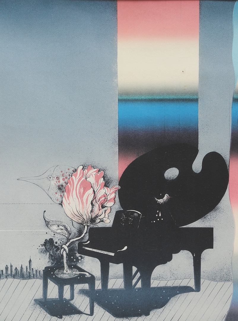 ARDY STRÜWER. Efter, Offsettryck, "New York rainbow piano", tryckt signatur, 1900-tal.