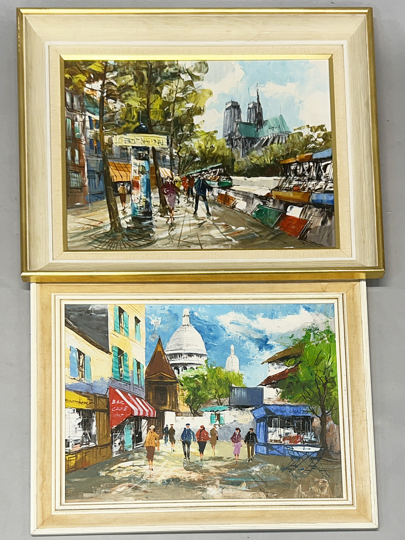 2 VINTAGE OILS OF PARIS.