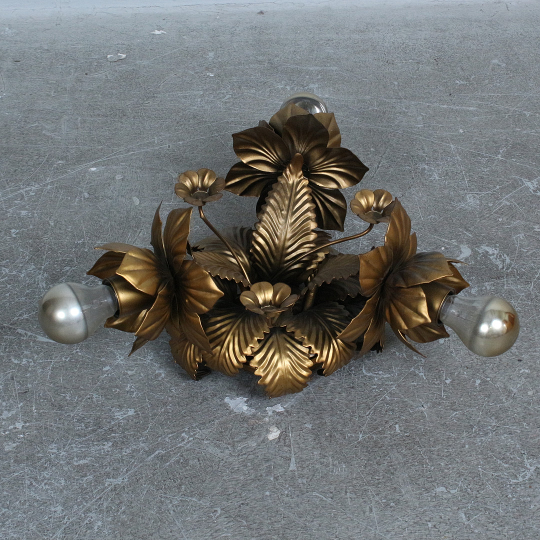 SCHRÖDER & CO. Florale Deckenlampe/Wandlampe der 1970er, Deutschland.