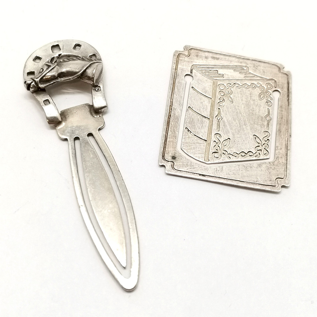 2X ITALIAN SILVER BOOK PAGE MARKERS.