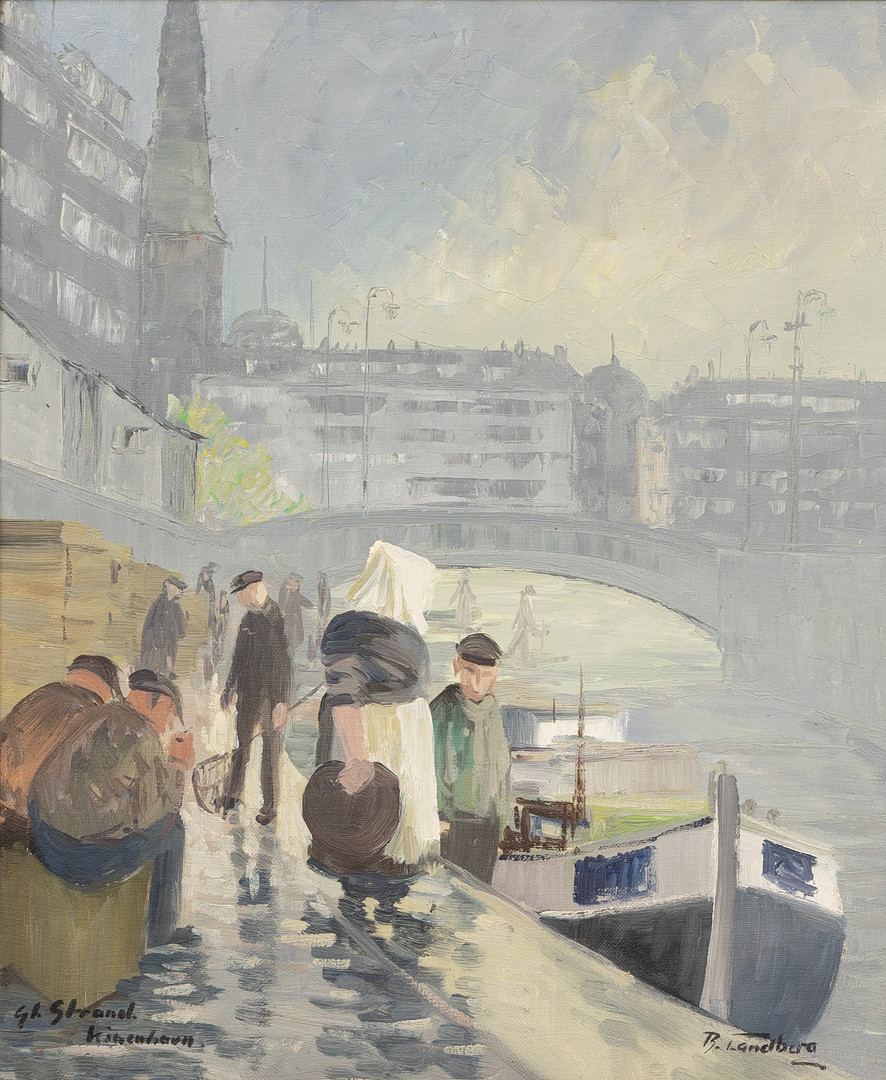 BO LANDBERG (1900-TAL). "Betitlad, olja på duk, signerad.