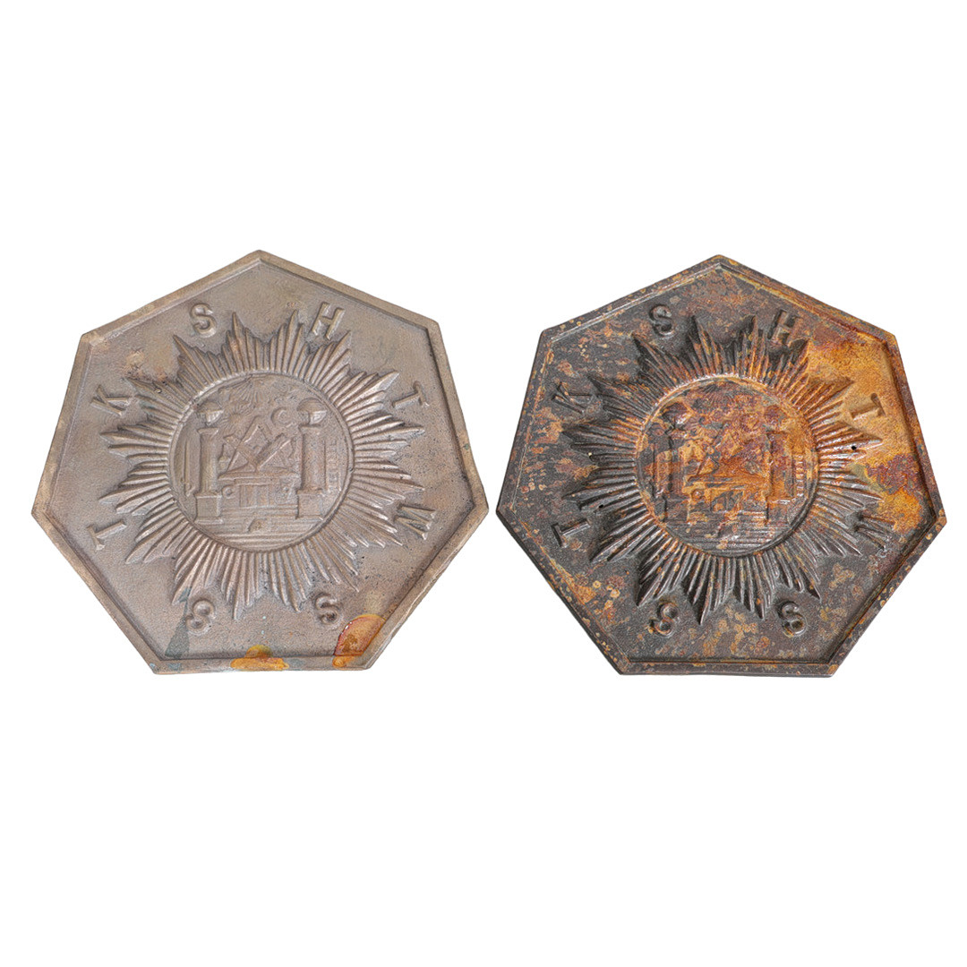 TWO MASONIC PLAQUES (2).