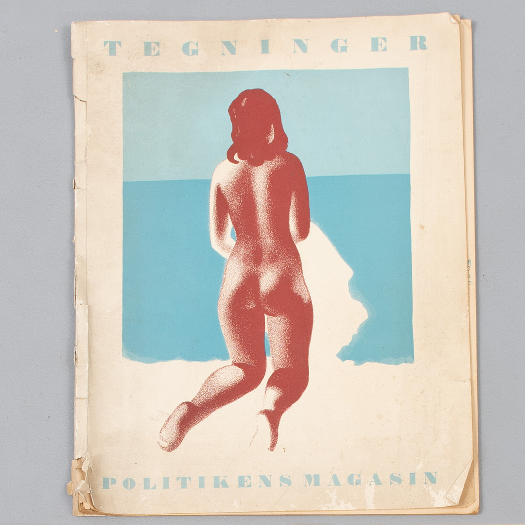 Samling Tegninger Politikens Magasin. Danmark, 1940. Ib Andersen, Adolf Hallmann og Sikker Hansen. (21).