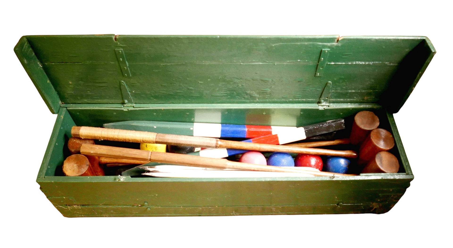 AN EARLY 1900'S CROQUET SET.