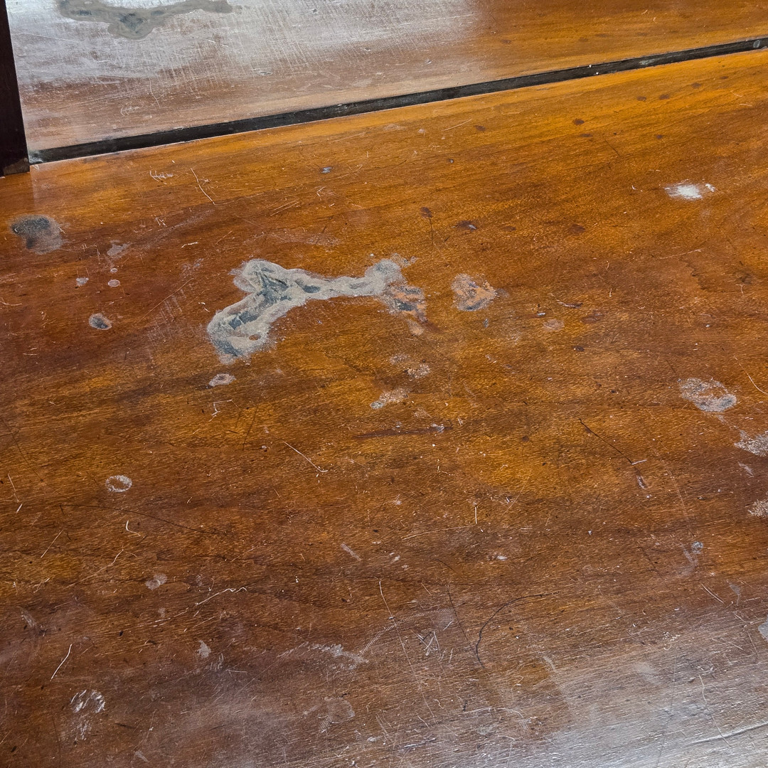 ANTIQUE MIRROR BACKED SIDEBOARD.