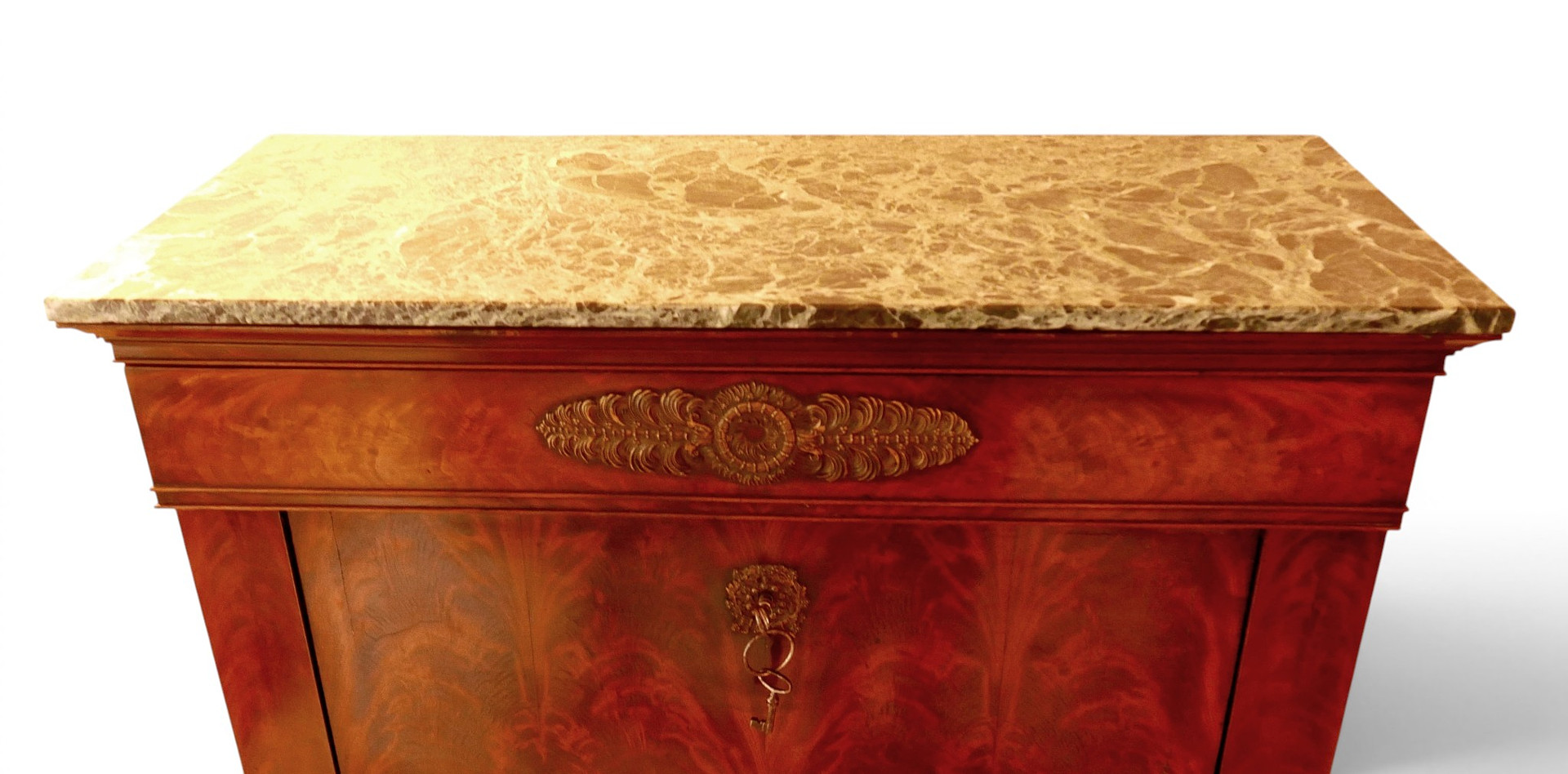 A 19TH MAHOGANY CENTURY SECRETAIRE ABATTANT.