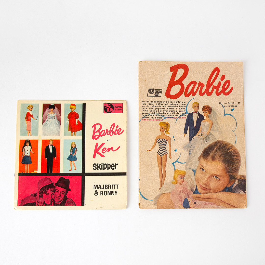 SERIETIDNING samt VINLYSKIVA. Barbie, Barbie och Ken.