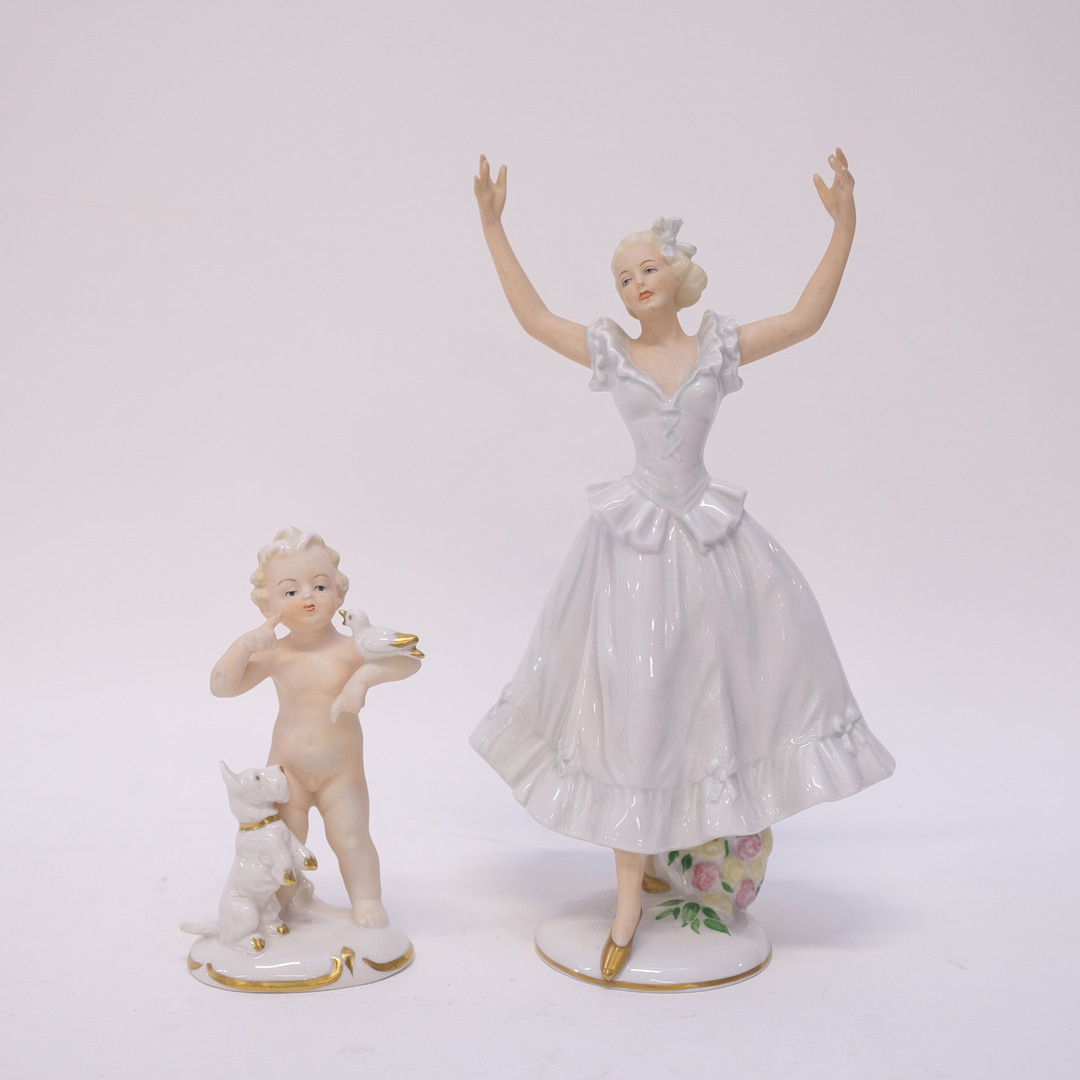 TVÅ FIGURINER, SCHAUBACHKUNST.